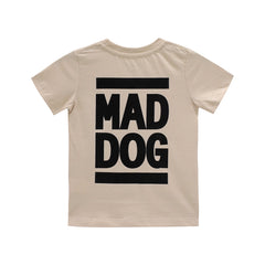 MAD DOG BOYS SMALL PRINT TEE BEIGE